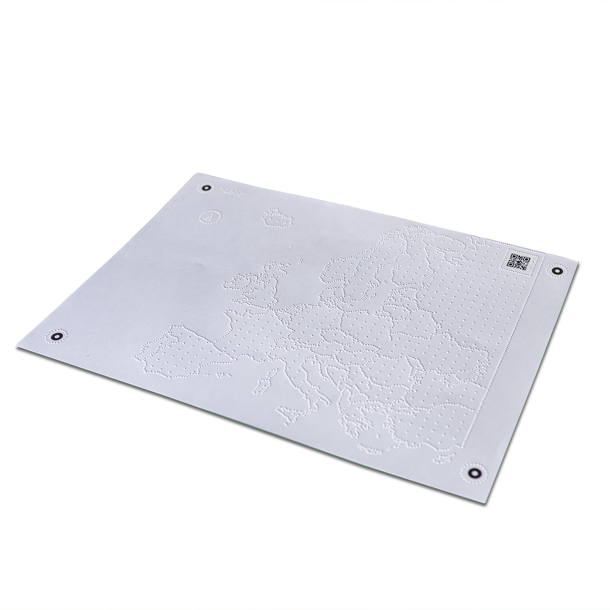 Braille stickers on a Braille graphic Braille stickers on a Braille graphic